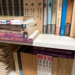 大阪府寝屋川市で買取した澁澤龍彦集成の揃いと幻想文学・神秘学の本。アンドレ・ブルトン集成や神智学大要、ヘルメス叢書などが並んだ書棚の様子